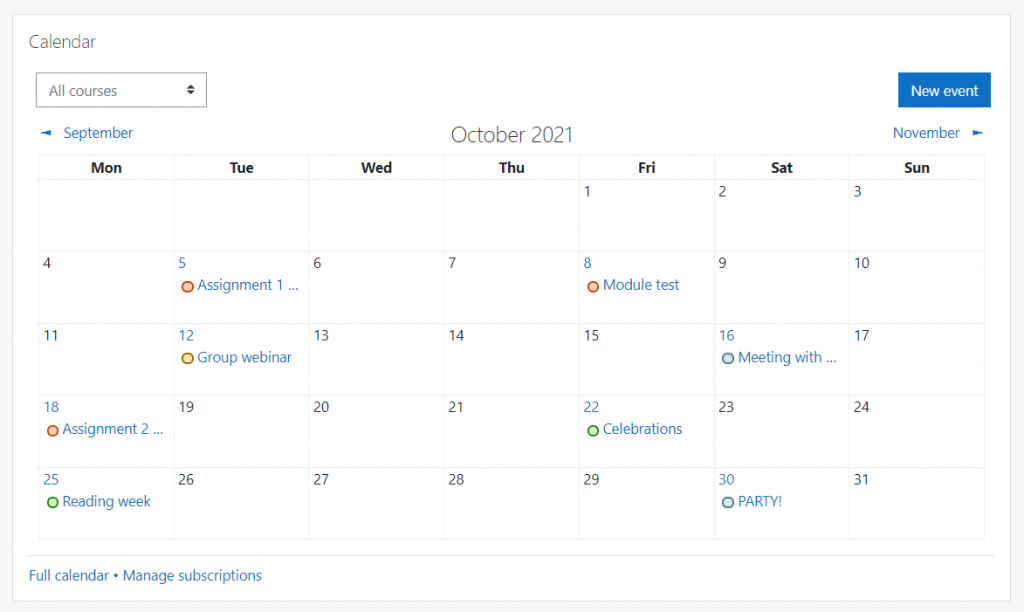 In Moodle 4.0 Dashboard Redesign, there is fully responsive calendar.

